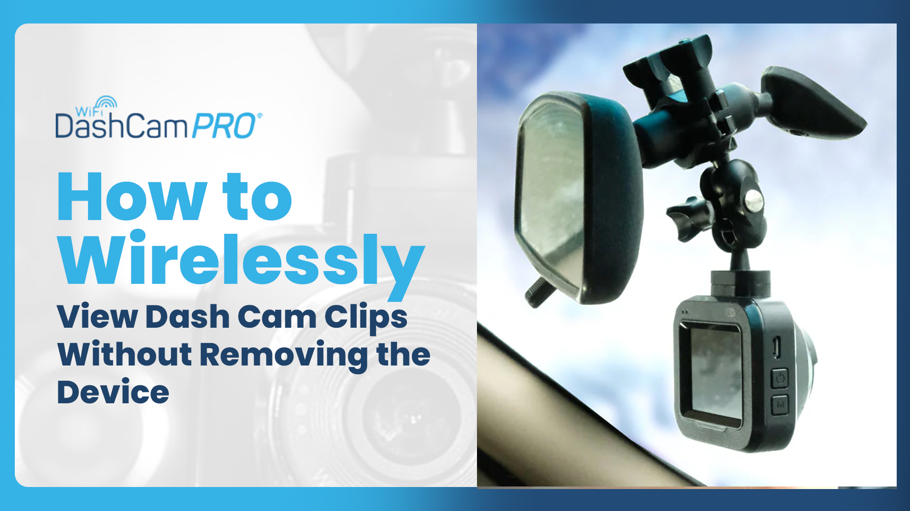 Compact WiFi dash cam for vehicles enabling wireless video playback and control.