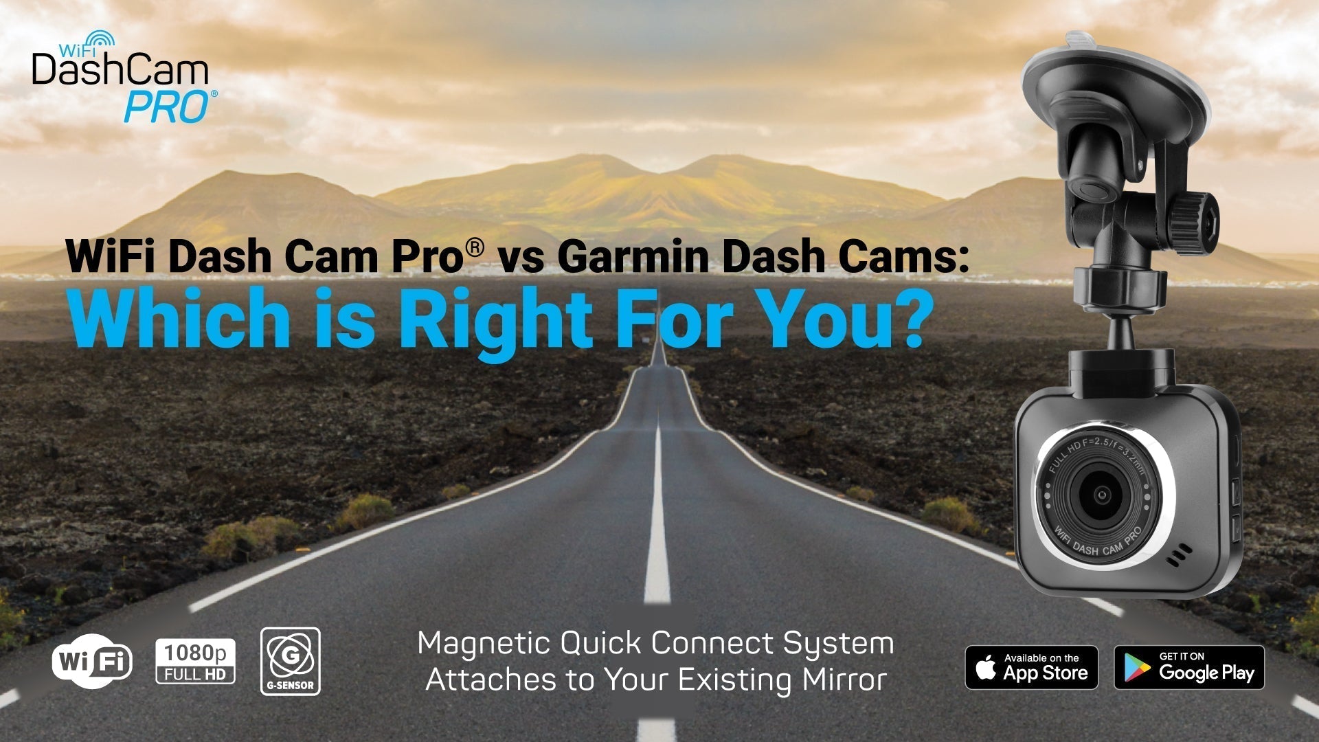 WiFi Dash Cam Pro vs. Garmin Dash Cams.