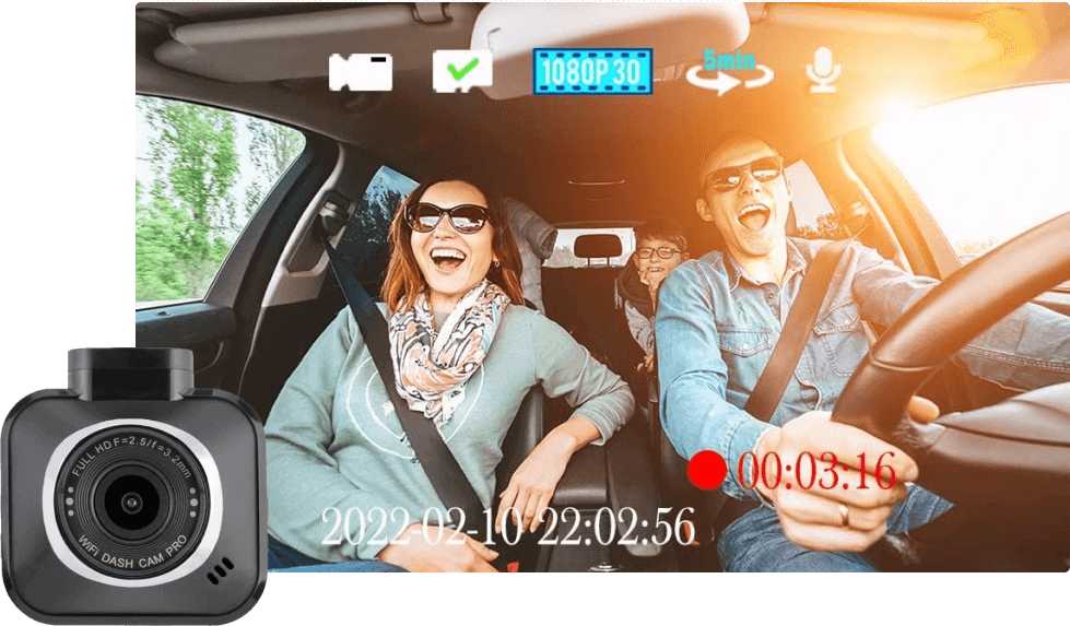 WheelWitness Dash Cam HD PRO Plus - w/WiFi - Premium Dash Camera for Cars -  WiFi & GPS